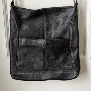 The Sak Black Pebbled Signature  Leather Crossbody Bag Vintage